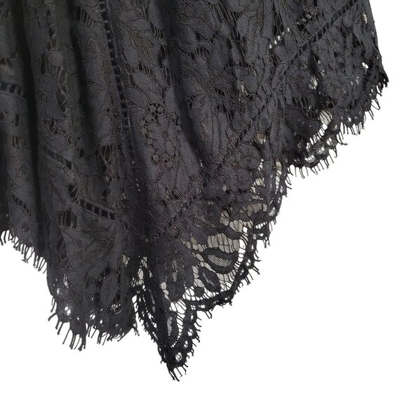 Isaac Mizrahi Live! Size XL Dress Lace WhimsiGoth Witchy Handkerchief Hem Flared - Picture 10 of 11